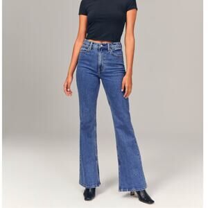 ABERCROMBIE & FITCH The Vintage Flare Ultra High Rise Jeans Vented Hem {OO30}